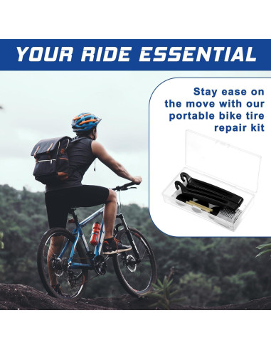 Kit de Reparación de Neumáticos de Bicicleta Alrhso - 12 Parches