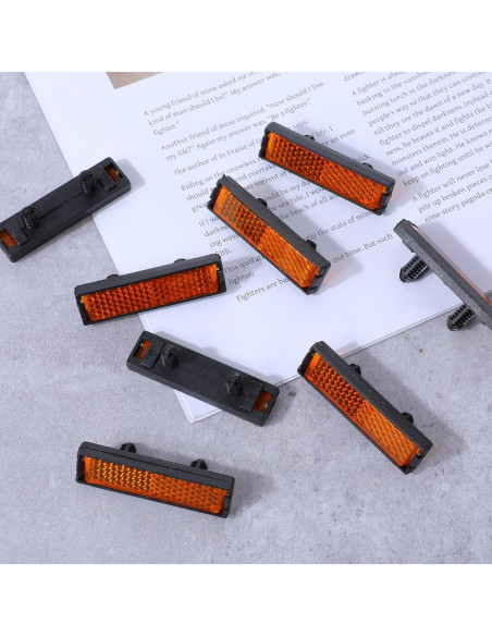8 Reflectores de Pedal de Bicicleta TIESOME Naranja Seguridad 8 Reflectores de Pedal de Bicicleta TIESOME Naranja Seguridad