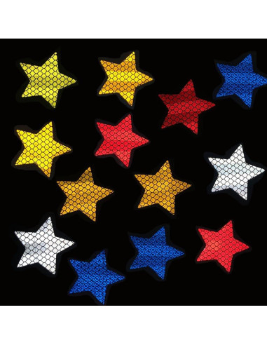 100 Calcomanías Reflectantes Fenaetimo Estrella 5x5cm