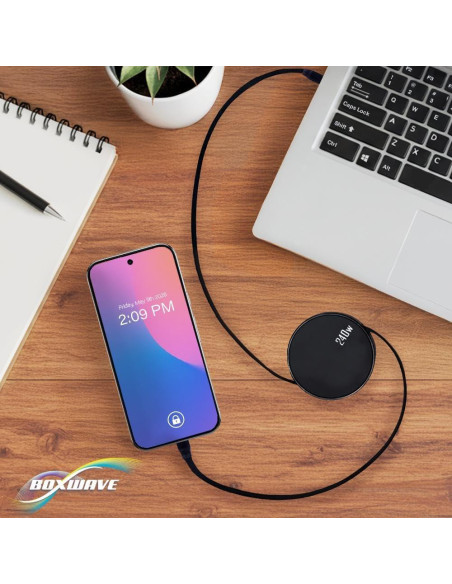 Cable Retráctil BoxWave USB Tipo-C 240W para Mileseey S7 PRO Cable Retráctil BoxWave USB Tipo-C 240W para Mileseey S7 PRO
