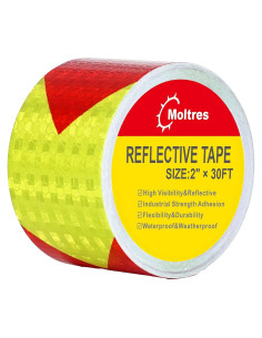 Cinta Reflectante Impermeable MOLTRES 5cm x 9.14m Alta Visibilidad