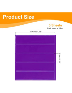 Calcomanías Reflectantes MECCANIXITY 11.5x2.5cm Paquete de 3 2