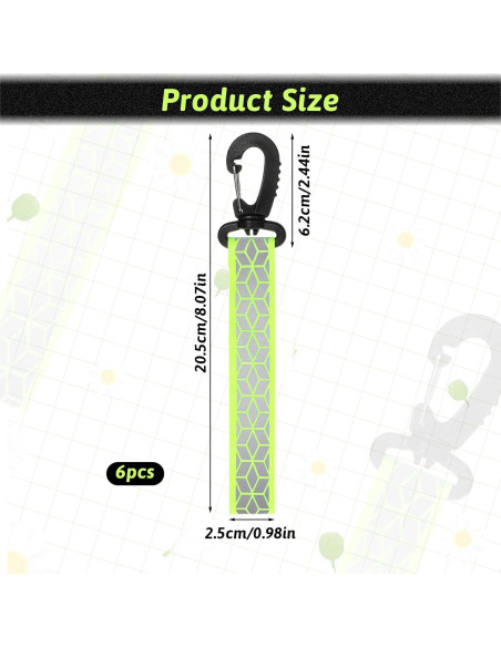 6 Correas Reflectantes Verdes InnoHHustle para Mochilas 6 Correas Reflectantes Verdes InnoHHustle para Mochilas