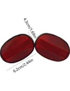 Reflectores Traseros de Bicicleta FJYXCHENXM 62x43mm 2 Pcs 2