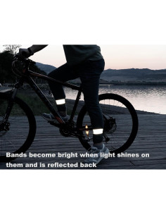 Bandas Reflectantes Leg Shield para Tobillos - Plata - 2 Unidades 2