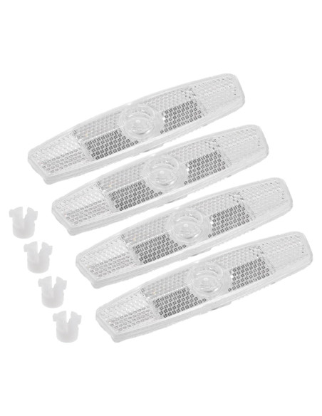 Reflectores de Bicicleta X AUTOHAUX 4 Pcs ABS Blanco 11.4x2.8cm Reflectores de Bicicleta X AUTOHAUX 4 Pcs ABS Blanco 11.4x2.8cm