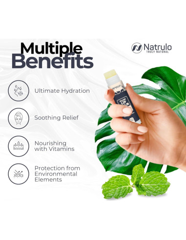 Bálsamo Labial Natural Natrulo - Hidratante de Grasa de Res 32g