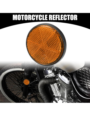 Reflectores Universales para Motocicleta Partuto - 6 Pcs Naranja