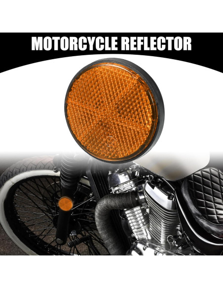 Reflectores Universales para Motocicleta Partuto - 6 Pcs Naranja Reflectores Universales para Motocicleta Partuto - 6 Pcs Naranja