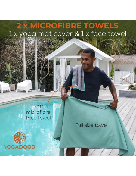 Toallas de Yoga Caliente Yoga Dood - 2 Piezas Microfibra Absorbente Toallas de Yoga Caliente Yoga Dood - 2 Piezas Microfibra Absorbente
