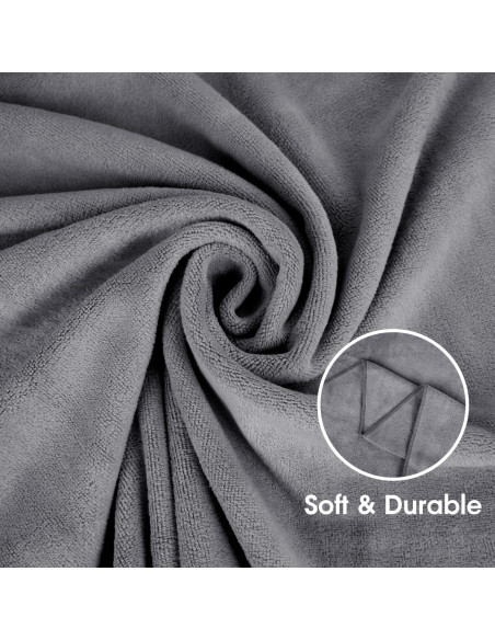 Toalla de Baño Microfibra JML 2 Piezas 76x152 cm Gris Toalla de Baño Microfibra JML 2 Piezas 76x152 cm Gris