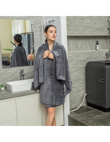 Toalla de Baño Microfibra JML 2 Piezas 76x152 cm Gris Toalla de Baño Microfibra JML 2 Piezas 76x152 cm Gris