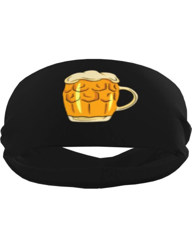 Diadema Deportiva Unisex QIZYOQA Absorbente de Sudor Negra