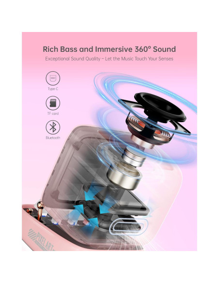 Divoom Ditoo Altavoz Bluetooth Retro 15W Rosa Divoom Ditoo Altavoz Bluetooth Retro 15W Rosa