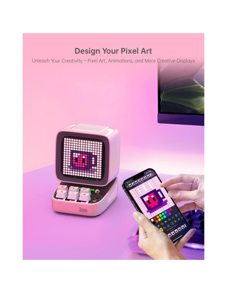 Divoom Ditoo Altavoz Bluetooth Retro 15W Rosa Divoom Ditoo Altavoz Bluetooth Retro 15W Rosa