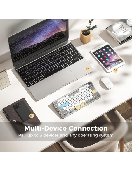 Teclado Bluetooth iClever BK50 Compacto y Silencioso Teclado Bluetooth iClever BK50 Compacto y Silencioso
