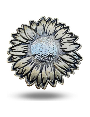 Marcador de Pelotas de Golf Girasol Metal Completo con Clip