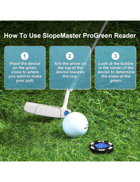 Lector de Green Yobbai SlopeVision Pro para Golf con Clip Lector de Green Yobbai SlopeVision Pro para Golf con Clip