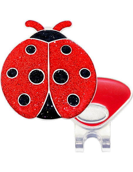 Marcador de Pelota Glitzy Navika Mariquita con Clip Magnético Marcador de Pelota Glitzy Navika Mariquita con Clip Magnético
