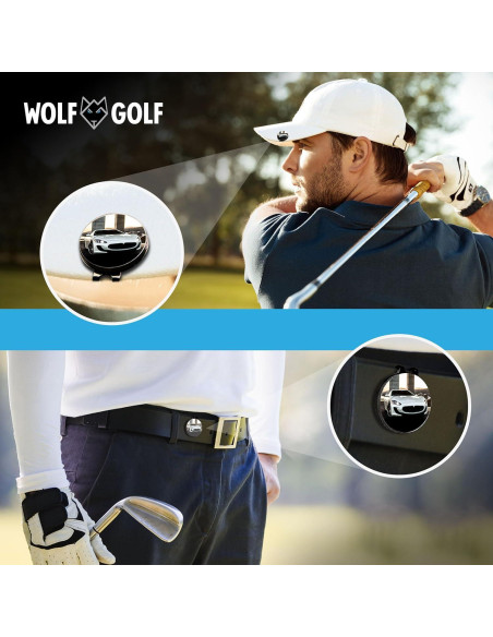 Clip Magnético para Sombrero con Marcador de Golf Personalizado - Wolf Golf Clip Magnético para Sombrero con Marcador de Golf Personalizado - Wolf Golf