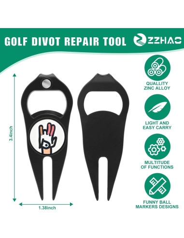 Herramienta de Divot de Golf ZZHAO con Marcador y Clip