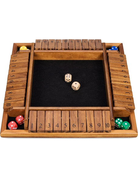 Juego de Dados Cierra La Caja BIVOMON - 16 Dados, Madera, 1-4 Jugadores Juego de Dados Cierra La Caja BIVOMON - 16 Dados, Madera, 1-4 Jugadores