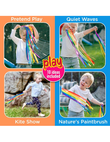 Dados de Movimiento y Cintas Arcoíris Covelico - Juego Activo para Niños
