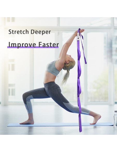 Correa de Estiramiento Yoga Oak-Sports 190.5 cm Púrpura Correa de Estiramiento Yoga Oak-Sports 190.5 cm Púrpura