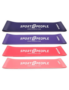 Bandas de Resistencia Sport2People para Glúteos - Set de 4 Rosa