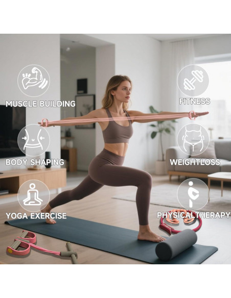 Kit de Pilates BLQCSLH YJT001 con Anillo y Banda de Resistencia Kit de Pilates BLQCSLH YJT001 con Anillo y Banda de Resistencia