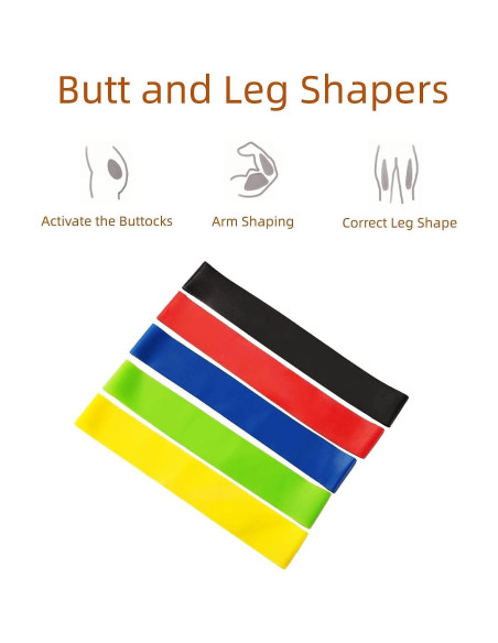 Set de 5 Bandas de Resistencia Genérica para Ejercicio y Fitness Set de 5 Bandas de Resistencia Genérica para Ejercicio y Fitness