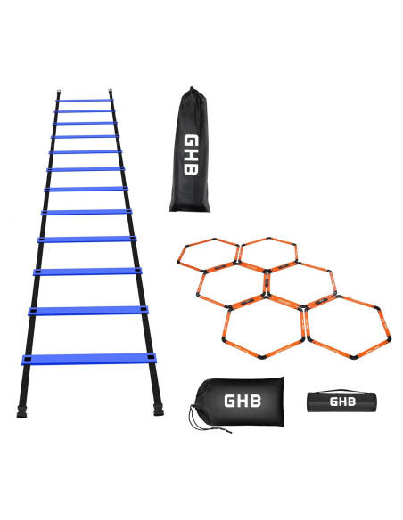 Escalera de Agilidad GHB 12 Peldaños 6.1m + Anillos Hexagonales Escalera de Agilidad GHB 12 Peldaños 6.1m + Anillos Hexagonales