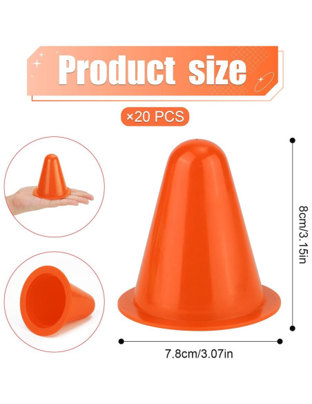 20 Conos de Entrenamiento XIHIRCD Naranja 8 cm para Fútbol y Baloncesto 20 Conos de Entrenamiento XIHIRCD Naranja 8 cm para Fútbol y Baloncesto