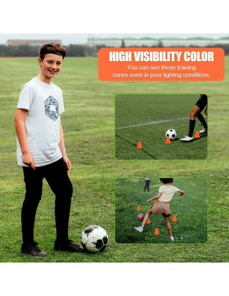 20 Conos de Entrenamiento XIHIRCD Naranja 8 cm para Fútbol y Baloncesto 20 Conos de Entrenamiento XIHIRCD Naranja 8 cm para Fútbol y Baloncesto
