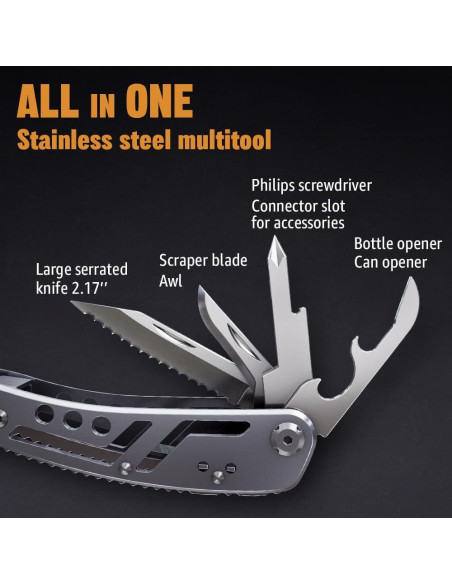 Multiherramienta 24-en-1 Grand Way con cuchillo y alicates Multiherramienta 24-en-1 Grand Way con cuchillo y alicates