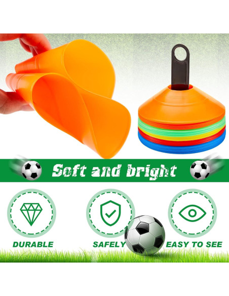 Juego de 100 Conos de Entrenamiento Lewtemi Multicolor 19 cm Juego de 100 Conos de Entrenamiento Lewtemi Multicolor 19 cm