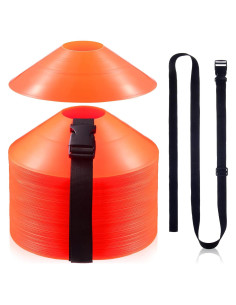 Conos de Agilidad Naranjas Kenning - 100 Piezas con Correas
