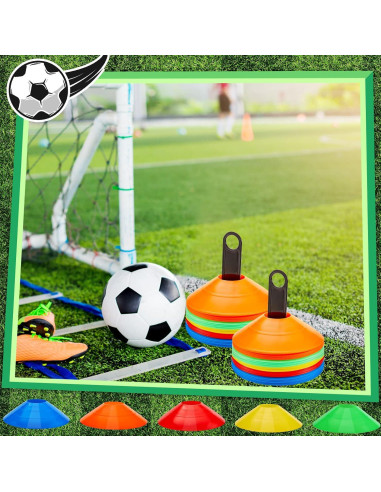 Juego de 100 Conos de Entrenamiento Lewtemi Multicolor 19 cm