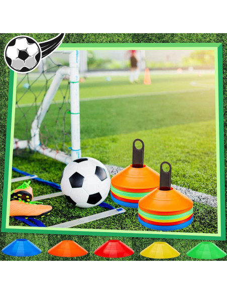 Juego de 100 Conos de Entrenamiento Lewtemi Multicolor 19 cm Juego de 100 Conos de Entrenamiento Lewtemi Multicolor 19 cm