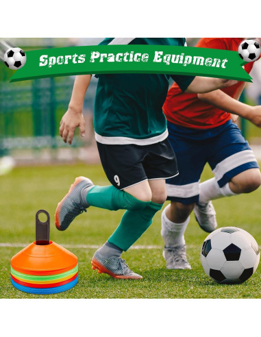 Juego de 100 Conos de Entrenamiento Lewtemi Multicolor 19 cm