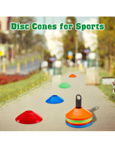 Juego de 100 Conos de Entrenamiento Lewtemi Multicolor 19 cm