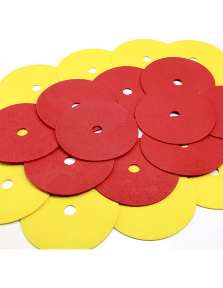 Marcadores de Piso Antideslizantes GSi 24 Piezas Amarillo y Rojo Marcadores de Piso Antideslizantes GSi 24 Piezas Amarillo y Rojo