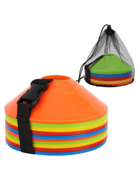 Conos de Fútbol ZICRO 15 Unidades Multicolor para Entrenamiento Conos de Fútbol ZICRO 15 Unidades Multicolor para Entrenamiento