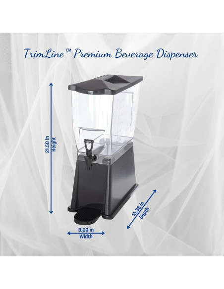 Dispensador de Bebidas Trimline Carlisle 13.25L Negro Dispensador de Bebidas Trimline Carlisle 13.25L Negro