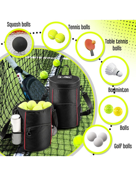 Aliceset 2 Bolsas de Pelotas de Tenis Nylon 45 Pelotas Aliceset 2 Bolsas de Pelotas de Tenis Nylon 45 Pelotas