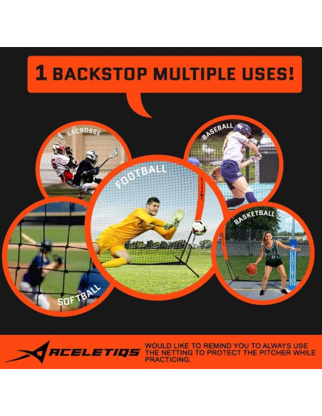 Red de Lacrosse Backstop ACELETIQS Rampart XL 6.1x3.0m Red de Lacrosse Backstop ACELETIQS Rampart XL 6.1x3.0m