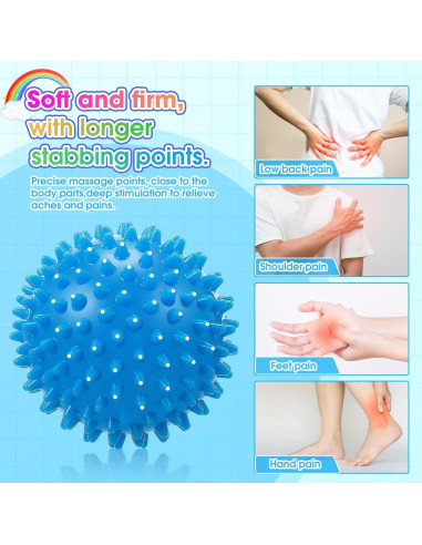 Pelotas de Masaje Espinosas Liliful - 36 Pcs, 7.62 cm