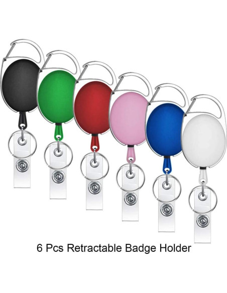 Portador de Insignia Retráctil Selizo 6 Piezas Colorido Portador de Insignia Retráctil Selizo 6 Piezas Colorido