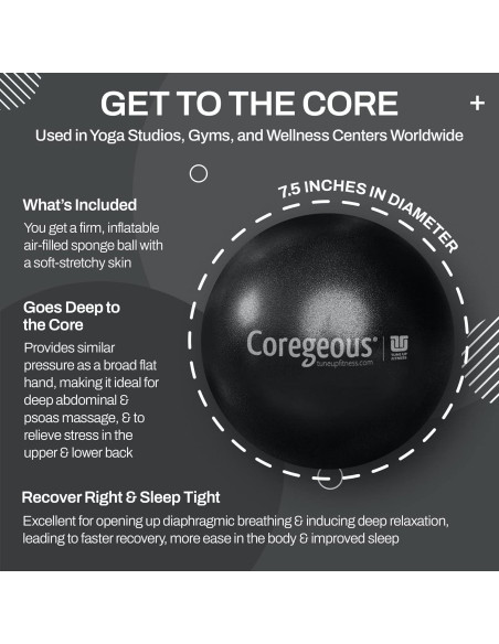 Pelota de Terapia Coregeous Tune Up Fitness 19 cm Alivio Estrés Pelota de Terapia Coregeous Tune Up Fitness 19 cm Alivio Estrés