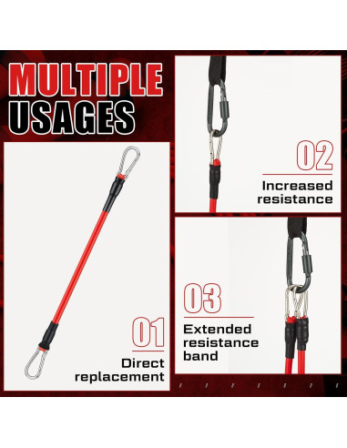 Liliful Bandas de Resistencia 8 Piezas para Ejercicio Rojo